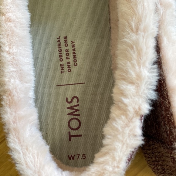 Women’s Toms Shearling Alpargata Shoes Sz 7.5 W - Picture 4 of 9